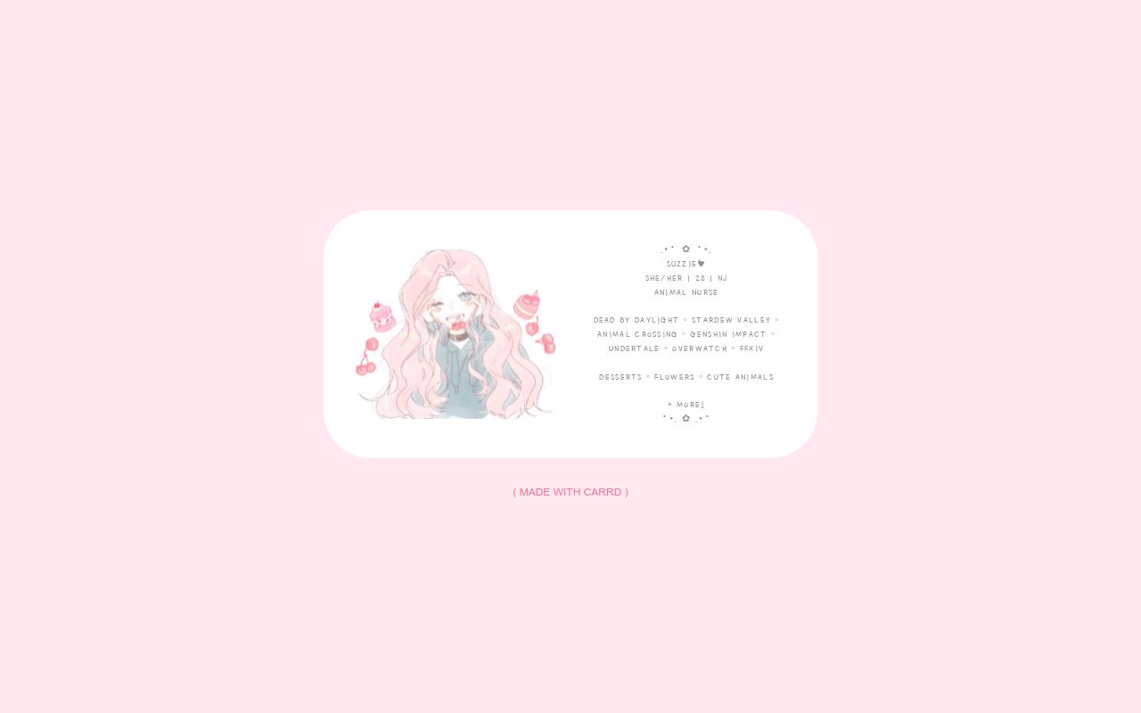 Carrd profile picture for @cupcake